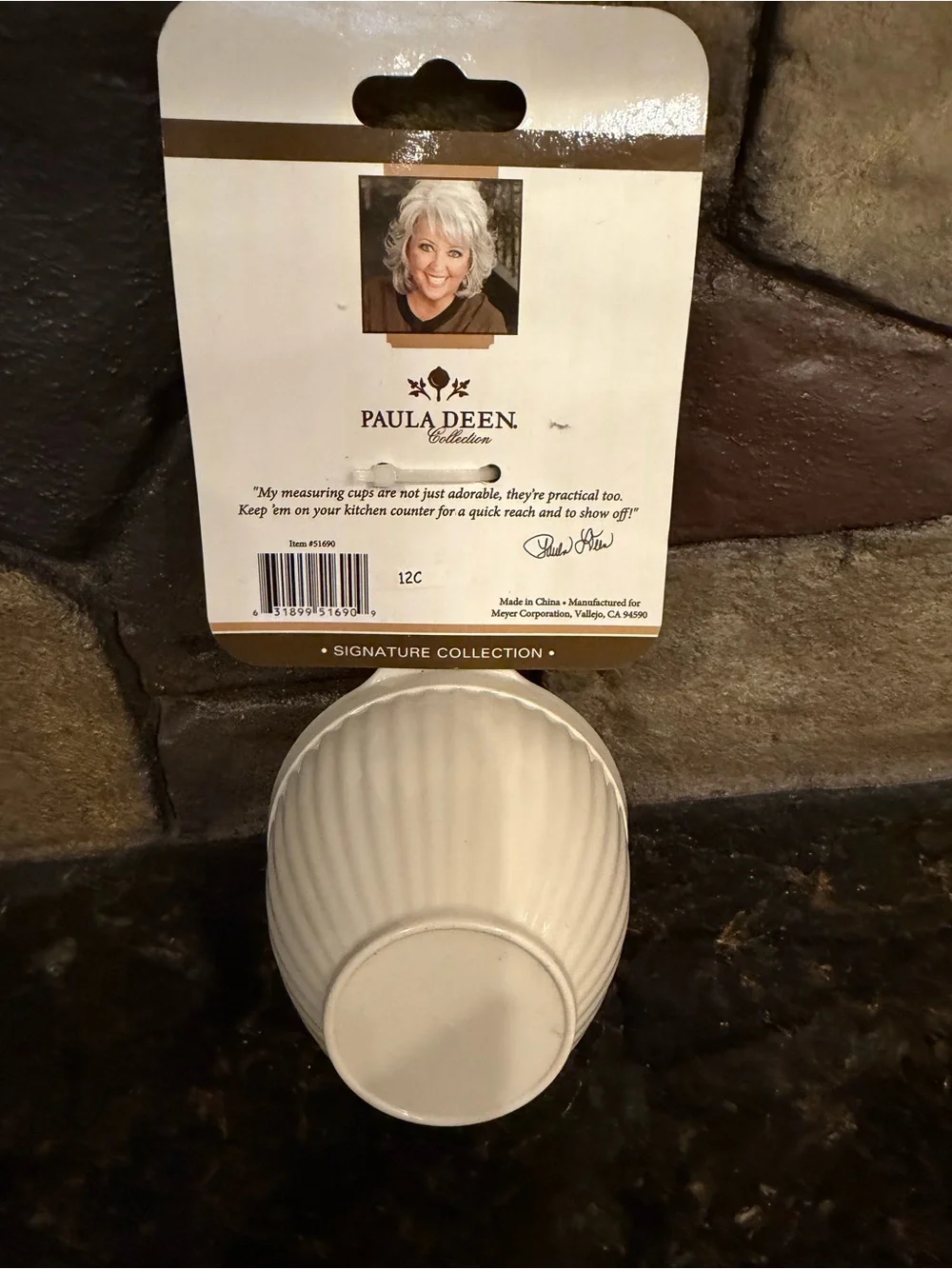 Paula Deen Cream Rooster Nesting Measuring Cups 4 Piece Set NEW